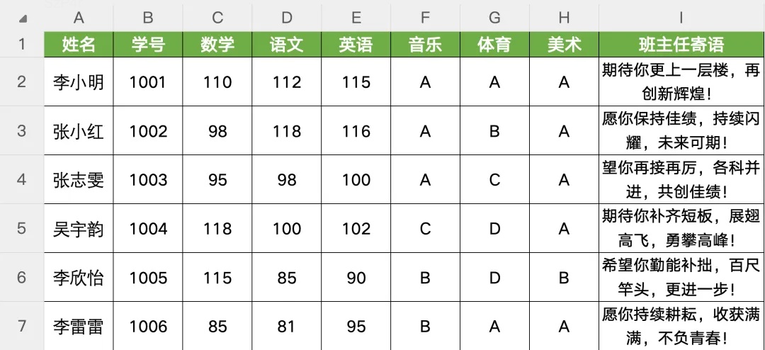 准备查询电子表格