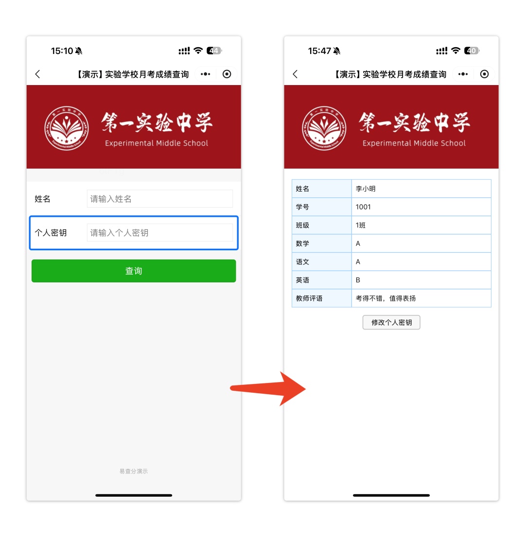 如何使用易查分的个人密钥功能？ 