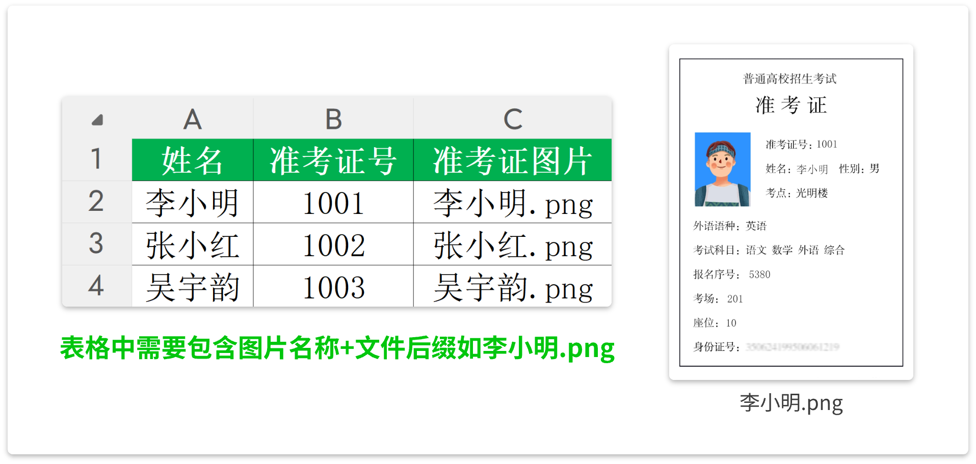 上传图片表格规范