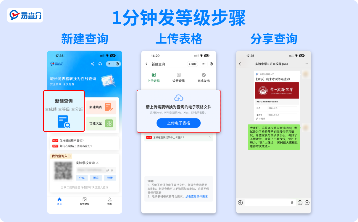 三步发成绩教程